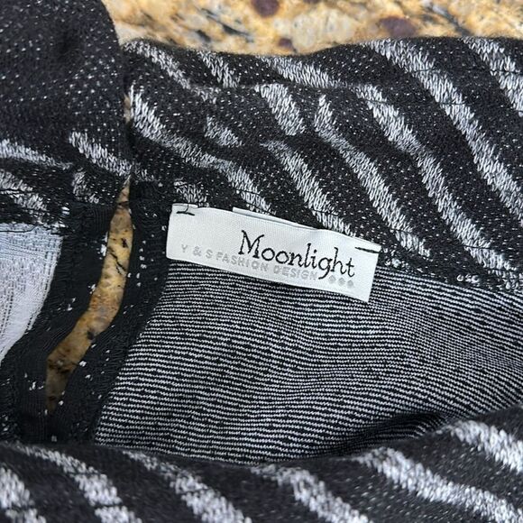 Moonlight by Y&S Cowl Neck Long Sleeve Mixed Print Top Size L - Picture 5 of 7